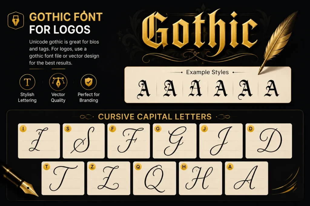 Gothic Font generator for Logos