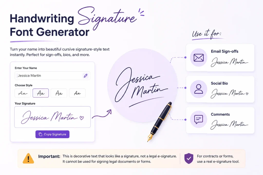 Handwriting Signature Font Generator