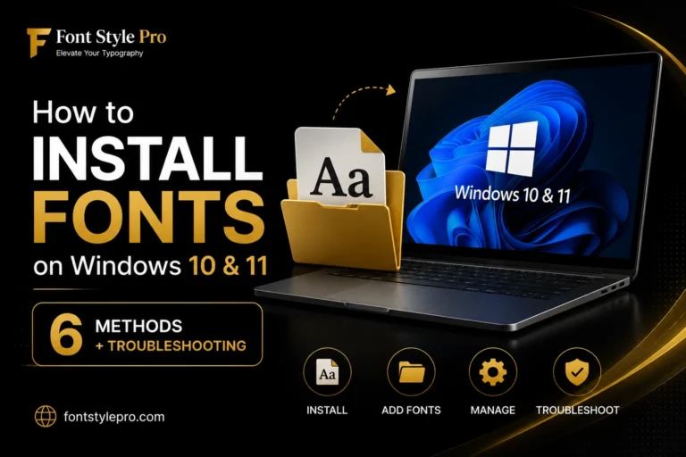 How to Install Fonts on Windows 10 & 11