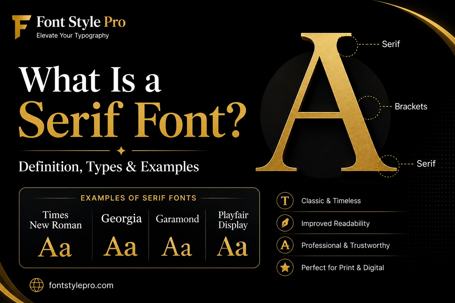 What Is a Serif Font? Definition, Types & Examples | FontStylePro