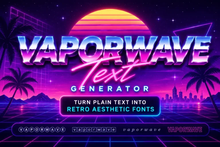 Vaporwave Text Generator: Turn Plain Text Into Retro Aesthetic Fonts