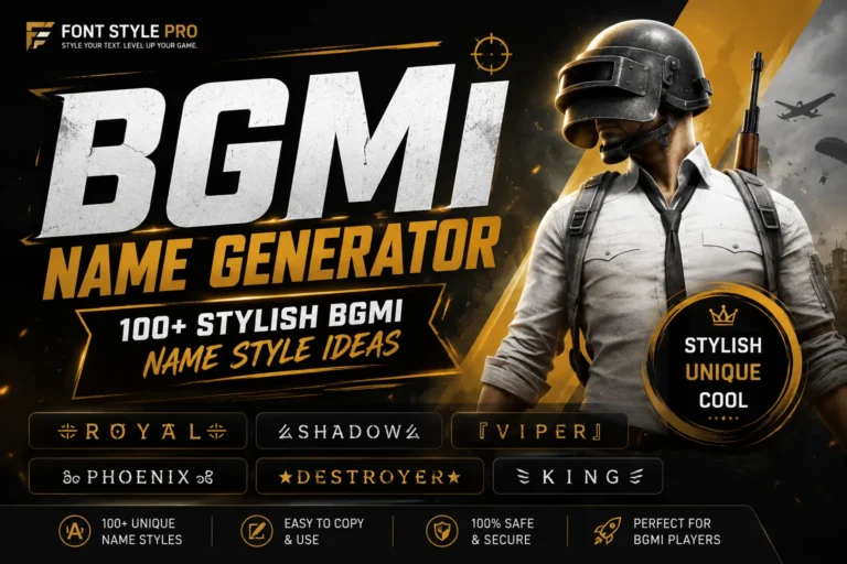100+ Stylish BGMI Name Style Ideas
