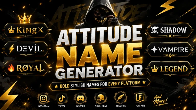Attitude Name Generator: Bold Stylish Names & Fonts