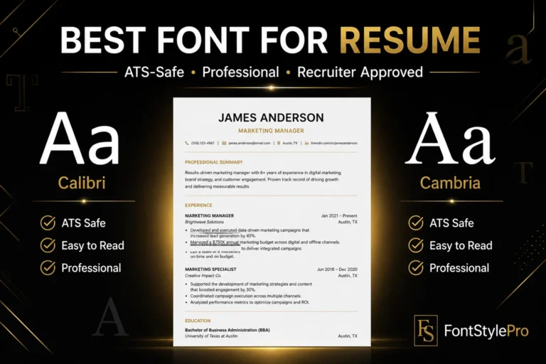 Best Font for Resume: Complete ATS-Safe Guide (2026)